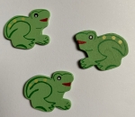 Holzstreuer Frosch sitzend